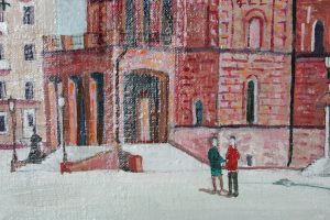 Картина маслом «Могилевский Драмтеатр» холст/масло, в багетной раме, размер 40*60