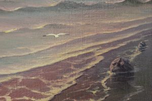 Картина маслом «Закат на море» холст/масло, в багетной раме, размер 45*70
