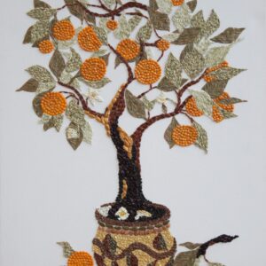 Картина «Мандариновое дерево» холст/на подрамнике/фитодизайн, без рамы, размер 40*50
