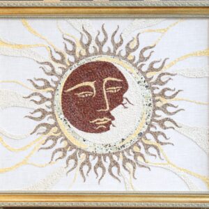 Картина «Солнце и луна» холст/акрил/фитодизайн, в пластиковой раме, размер 53*63