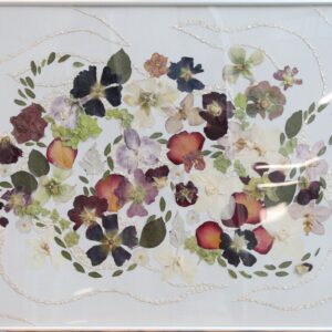 Картина «Зимнее вдохновение» акрил/засушенные цветы, в алюминиевой раме, размер 50*60