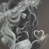 Картина «Любовь» /Графика/Карандаш/декор/бумага/деревянная рама/стекло/размер 50*60 Картина «Любовь» /Графика/Карандаш/декор/бумага/деревянная рама/стекло/размер 50*60