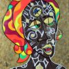 Картина «Яркая Невеста» из серии « AfroFaceStyle» Оргалит на подрамнике/флуакрил, лак, без рамы, размер 40*50