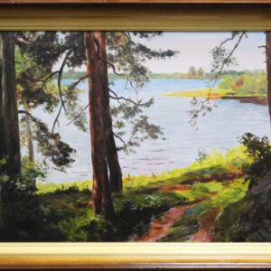 Картина «На берегу озера» холст/масло 40*60 см.