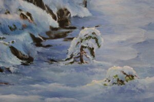 Картина «Зима» холст/масло, в багетной раме, размер 60*90