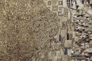 Гобелен «Адель. Г. Климт» с золотыми нитями размер 80*83 в багетной рамке