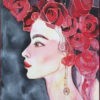 Картина «Розы» батик на подрамнике размер 30*50 см. Нежное исполнение и творческий подход в картинах Красницкой Оксаны