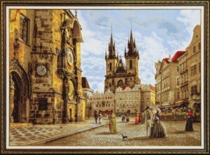 Гобелен «Прага. Староместская площадь» размер 83*112 в багетной рамке