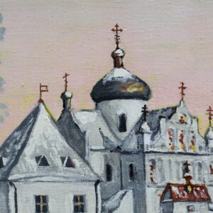 Картина маслом «Святоникольский монастырь» холст/масло, в багетной раме, размер 45*70