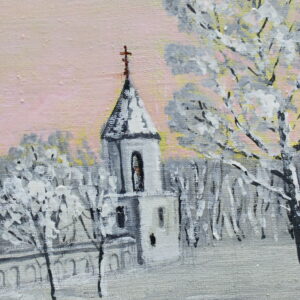 Картина маслом «Святоникольский монастырь» холст/масло, в багетной раме, размер 45*70