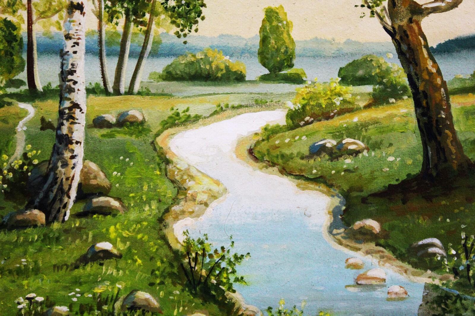 Картина маслом "Белорусский край" холст/масло, в деревянной раме, размер 40*60 Картина маслом "Белорусский край" холст/масло, в деревянной раме, размер 40*60 — изображение 4