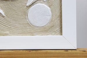Декоративная картина «Рыбки» МДФ/акрил/текстурная паста, размер 40*60 в белой рамке