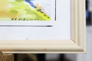 Картина «Весенняя мозаика» бумага/акварель, размер 21*30 в деревянной рамке