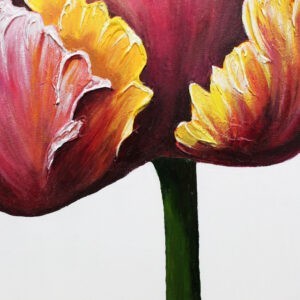 Картина «Тюльпан» холст/акрил/текстурная паста, размер 50*50 без рамки