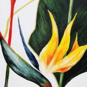 Картина диптих «Райские цветы» холст/акрил, размер 40*40 2 штуки без рамки