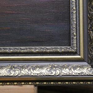 Картина «Парусник на закате» холст/масло, в багетной раме, размер 45*70