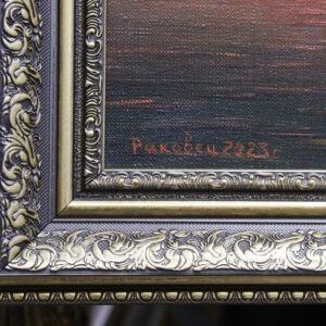 Картина «Одинокий парусник» холст/масло, в багетной раме, размер 45*70