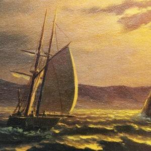 Картина «Морской пейзаж» холст/масло, в багетной раме с имитацией паспарту, размер 40*60