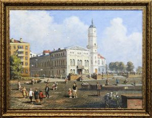 Картина «Площадь Славы (Могилев)» холст/масло, размер 41*55 в багетной рамке