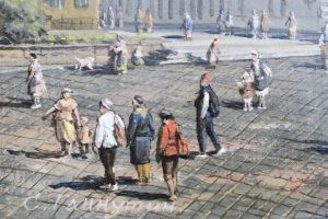 Картина «Площадь Славы (Могилев)» холст/масло, размер 41*55 в багетной рамке