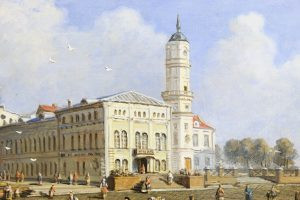 Картина «Площадь Славы (Могилев)» холст/масло, размер 41*55 в багетной рамке