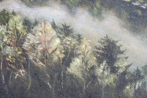 Картина «Дом на горе» ДВП/масло, в багетной раме, размер 24*33