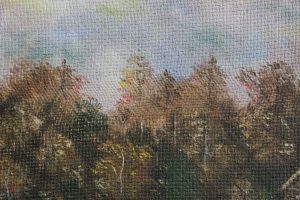 Картина «Дом на горе» ДВП/масло, в багетной раме, размер 24*33