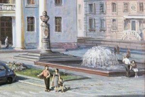 Картина «ДК Швейников» холст/масло, размер 50*70 в классической багетной раме