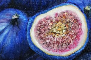 Картина «Инжир» холст/масло, с дорисовкой по торцу подрамника, размер 20*30