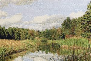Гобелен "Тихая заводь" размер 68*88 в классической багетной раме. Гобелен «Тихая заводь» размер 68*88 в классической багетной раме.