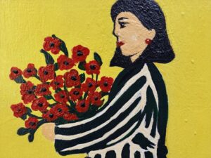 Картина «Счастье в охапке» Холст/акрил, с дорисовкой по торцу подрамника, размер 24*30