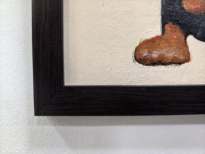 Картина «Бесконечная такса» холст на оргалите/акрил, размер 28*38 в коричневой багетной раме