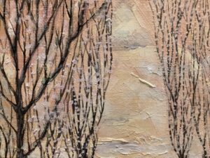 Картина «Утро. Птичий двор» холст/масло, размер 25*20 с дорисовкой по торцу подрамника