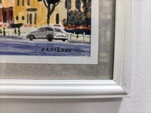 Картина "Первомайская улица. Могилев." бумага/акварель, размер 21*30 в деревянной раме со стеклом 2026 год Картина «Первомайская улица. Могилев.» бумага/акварель, размер 21*30 в деревянной раме со стеклом 2026 год
