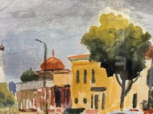 Картина "Первомайская улица. Могилев." бумага/акварель, размер 21*30 в деревянной раме со стеклом 2026 год Картина «Первомайская улица. Могилев.» бумага/акварель, размер 21*30 в деревянной раме со стеклом 2026 год