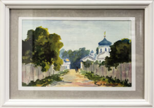 Картина "Борисо-Глебская церковь" бумага/акварель, размер 21*30 в деревянной раме Картина «Борисо-Глебская церковь» бумага/акварель, размер 21*30 в деревянной раме