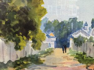 Картина "Борисо-Глебская церковь" бумага/акварель, размер 21*30 в деревянной раме Картина «Борисо-Глебская церковь» бумага/акварель, размер 21*30 в деревянной раме