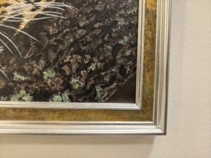 Картина "Леопард" холст на картоне/акрил, в современной багетной раме, размер 30*40 Картина «Леопард» холст на картоне/акрил, в современной багетной раме, размер 30*40