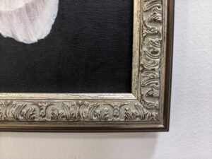 Картина «Пион» холст на картоне/акрил, в современной багетной раме, размер 30*30