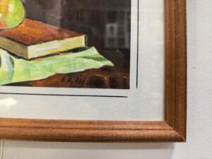Картина "Натюрморт с книгой" бумага/акварель, размер 21*30 в деревянной раме Картина «Натюрморт с книгой» бумага/акварель, размер 21*30 в деревянной раме