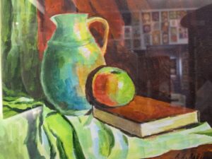Картина "Натюрморт с книгой" бумага/акварель, размер 21*30 в деревянной раме Картина «Натюрморт с книгой» бумага/акварель, размер 21*30 в деревянной раме